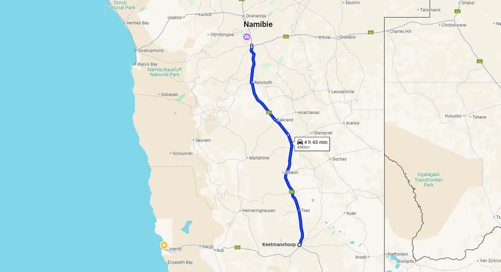 Jour 3 : De Keetmanshoop à Windhoek, la capitale