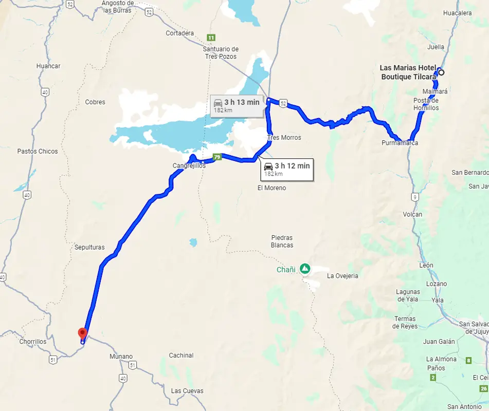 Tilcara vers San Antonio de Los Cobres