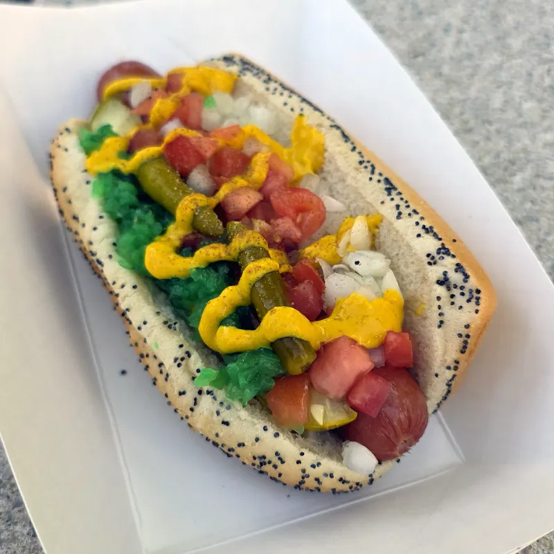 Hot dog chicago style